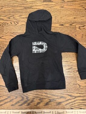 Drip Kids Black Pullover Hoodie with Center Graphic